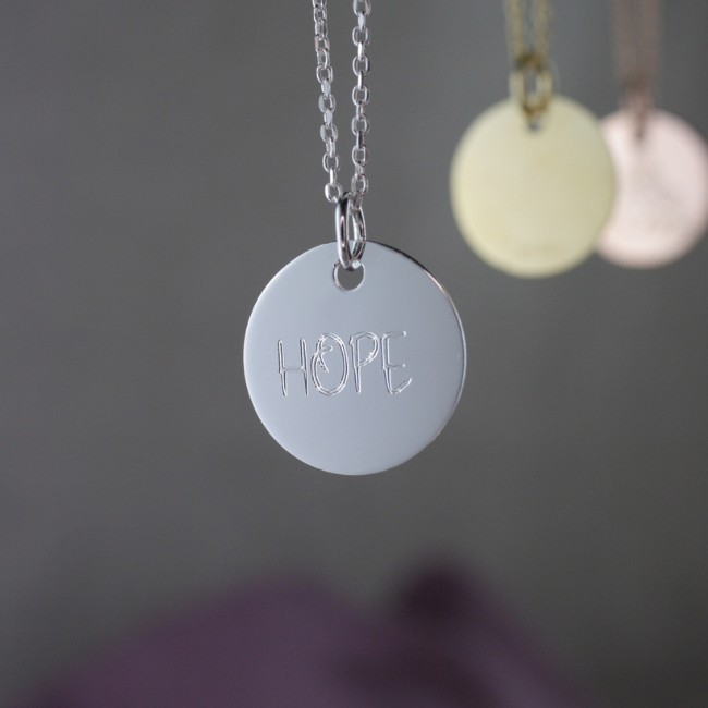 Anhänger Hope Silber Gold