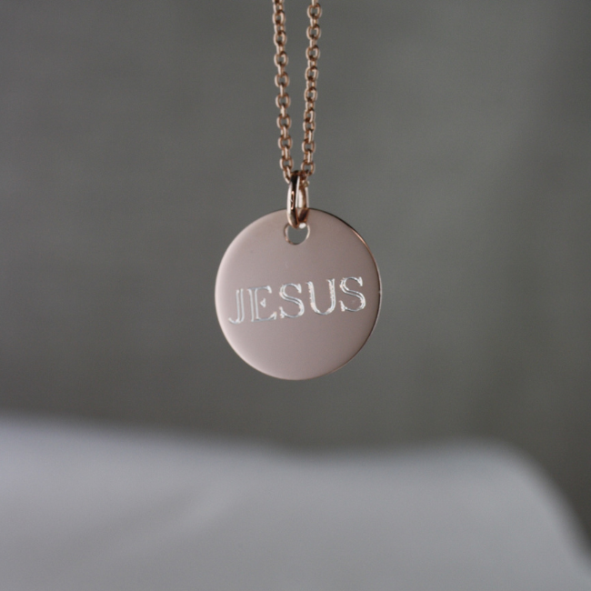 Anhänger Jesus Rosegold